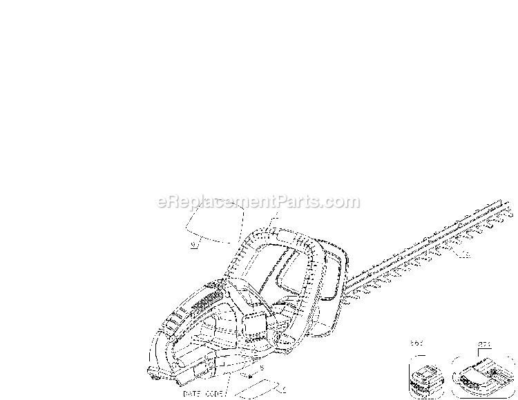 Black and Decker LHT2220-AR (Type 3) Hedgetrimmer Power Tool Page A Diagram